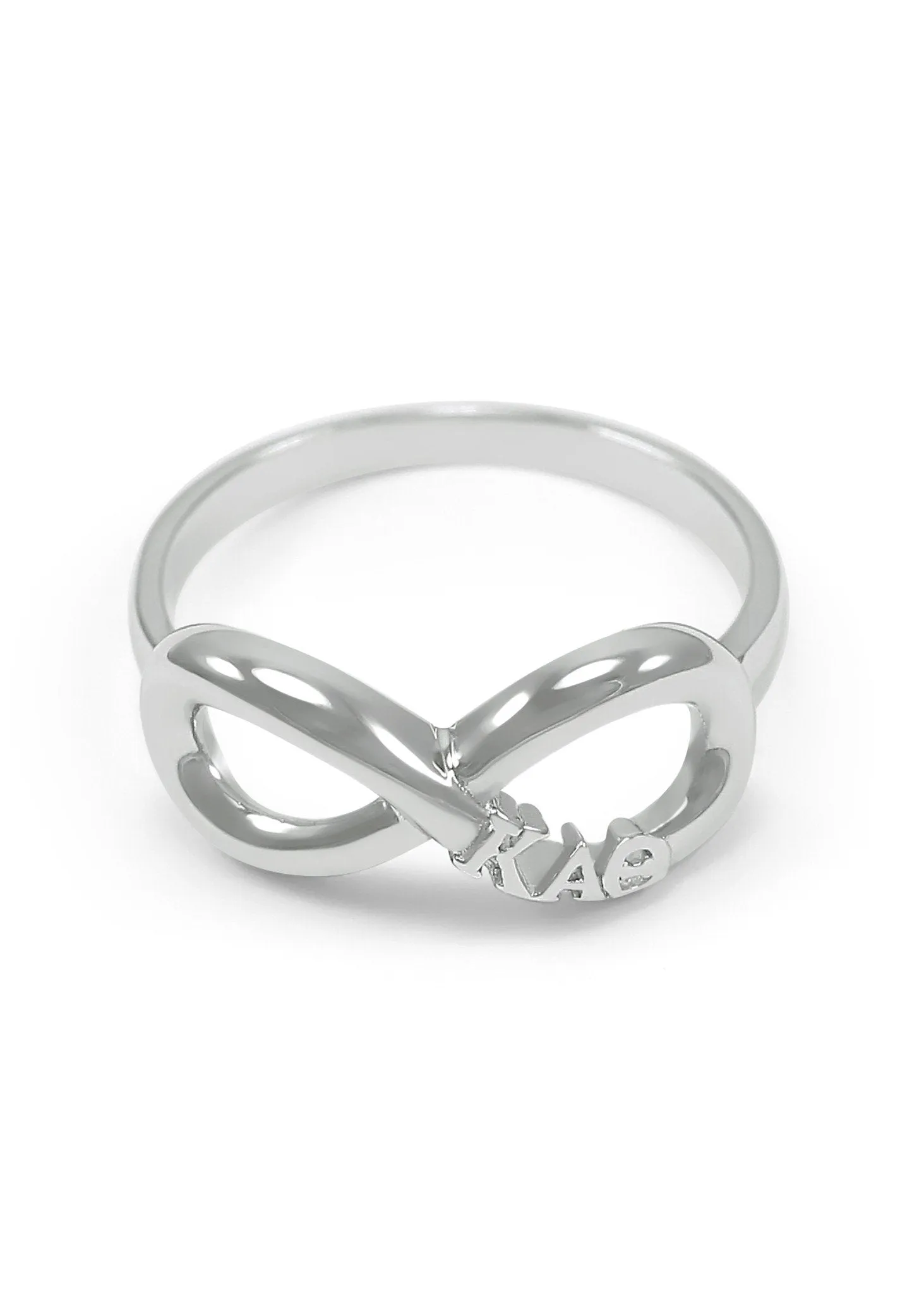 Kappa Alpha Theta Sterling Silver Infinity Ring