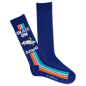 K.Bell Men's Skate On Dawg Crew Sock