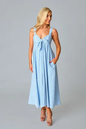 Kenny Smocked Back Maxi Dress - Blue Moon