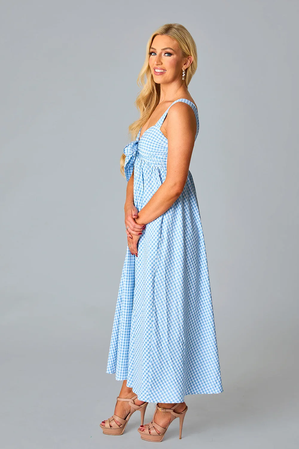 Kenny Smocked Back Maxi Dress - Blue Moon