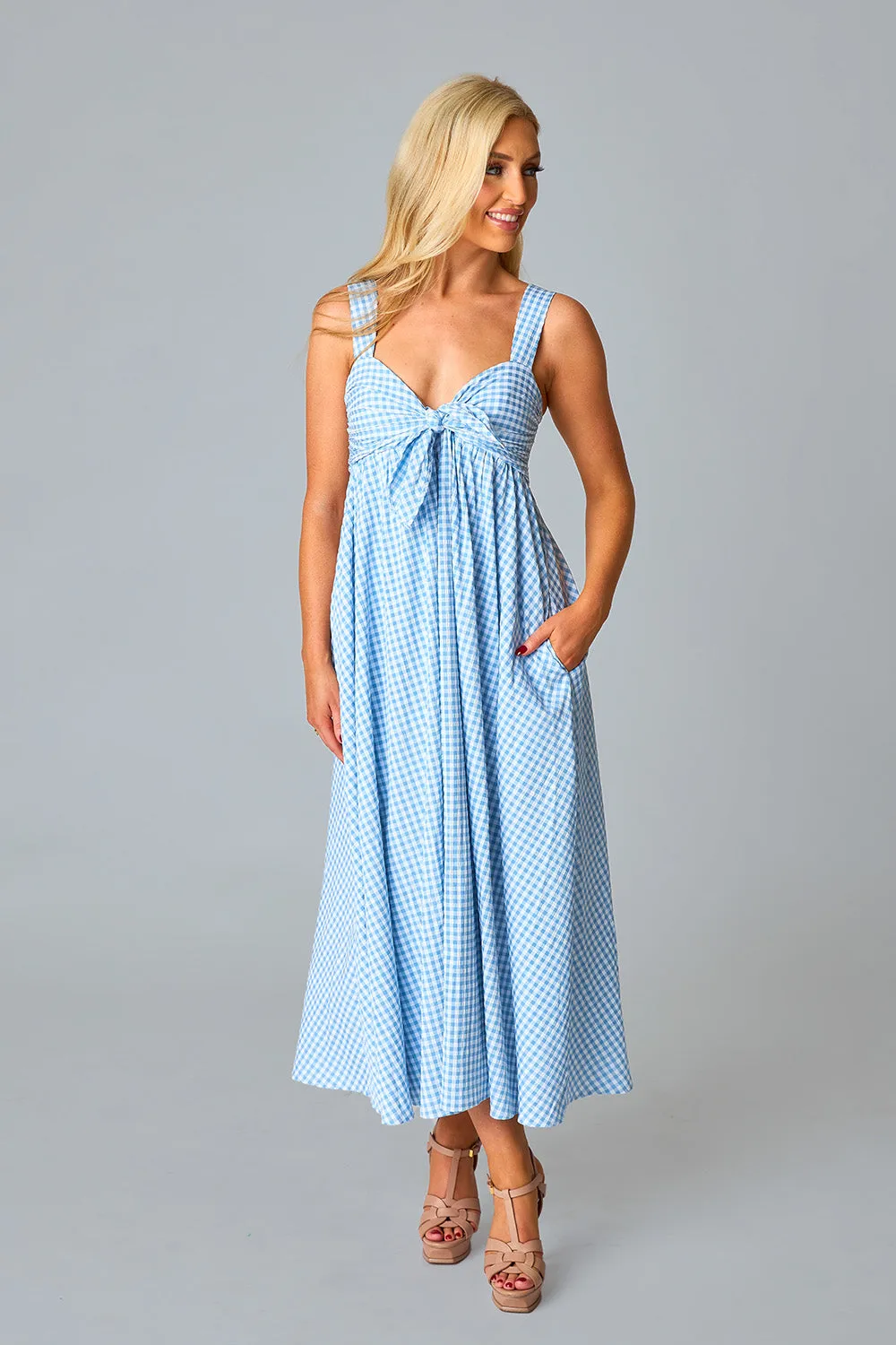 Kenny Smocked Back Maxi Dress - Blue Moon