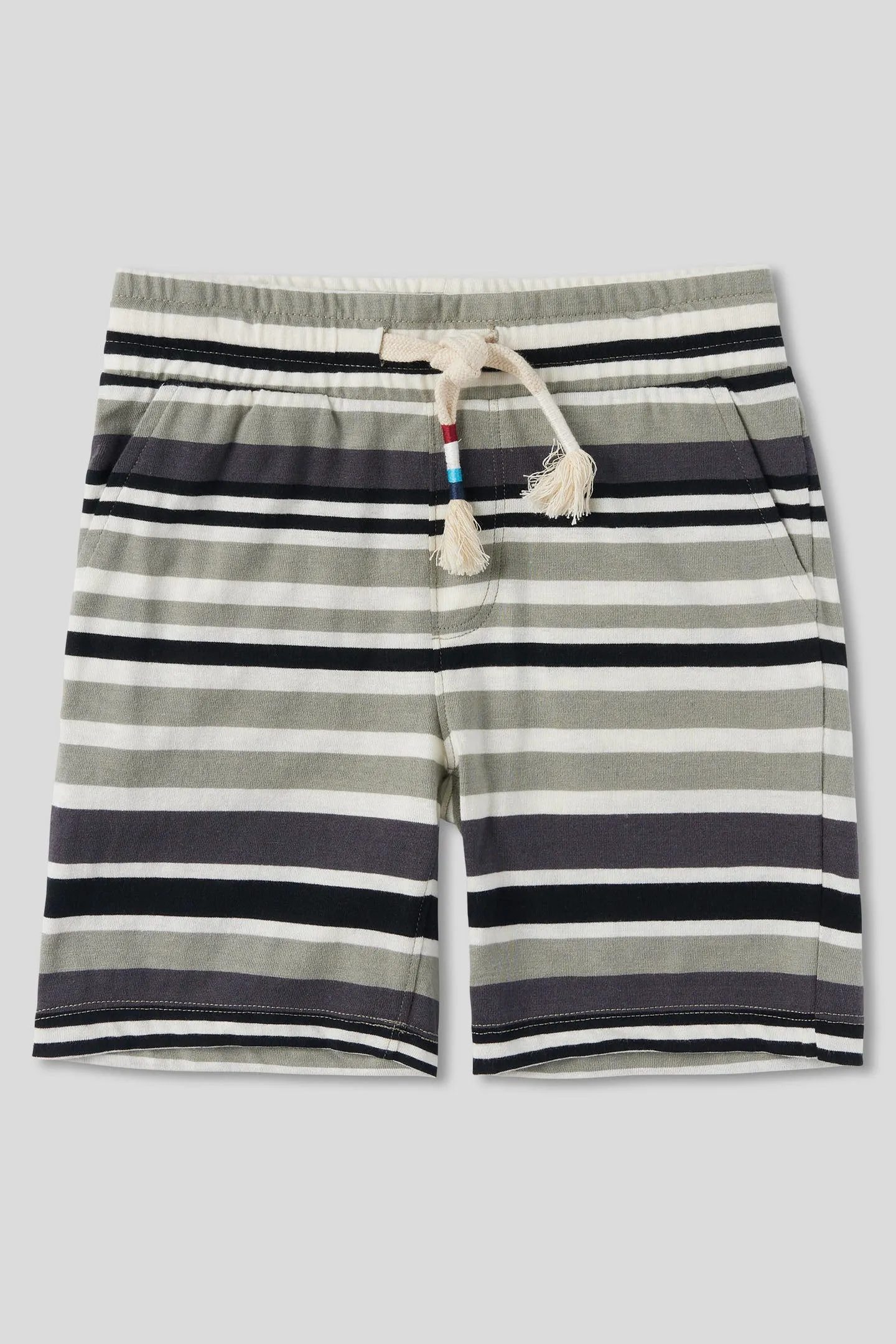 Kids Black/White Stripe Short