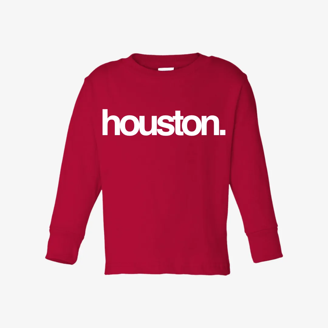 kids premiumgoods. houston. l/s tee (red/white)