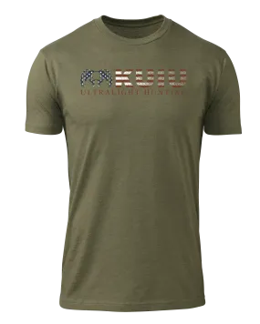 KUIU Distressed Logo Flag T-Shirt | Light Olive