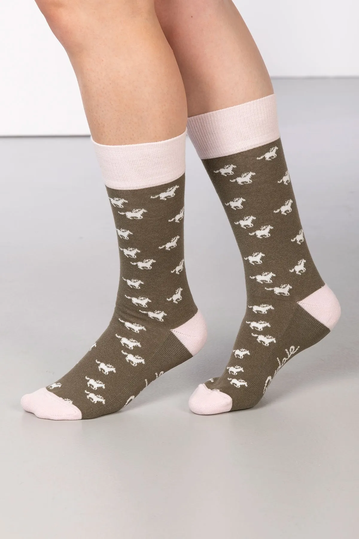 Ladies Galloping Horse Ankle Socks