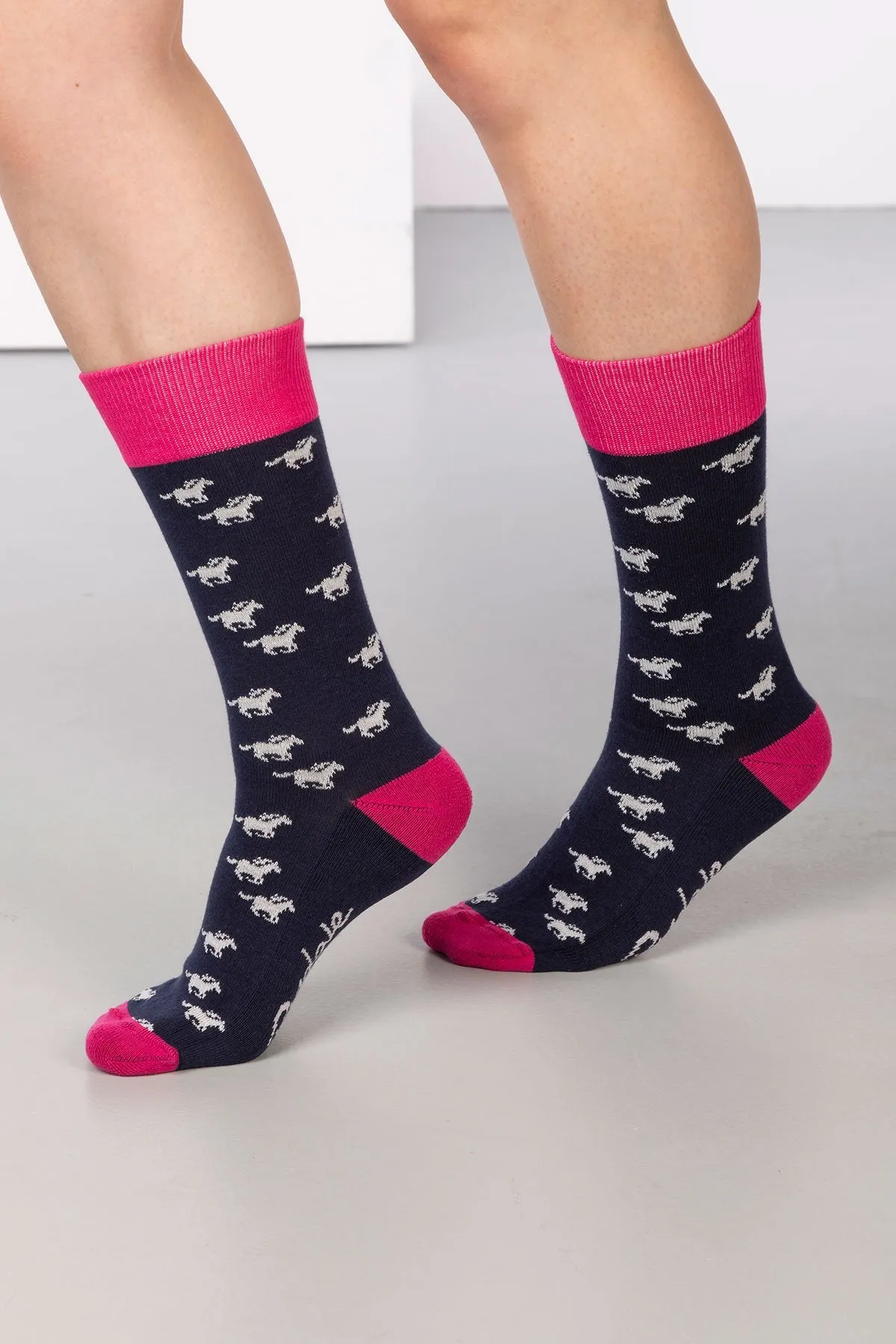 Ladies Galloping Horse Ankle Socks