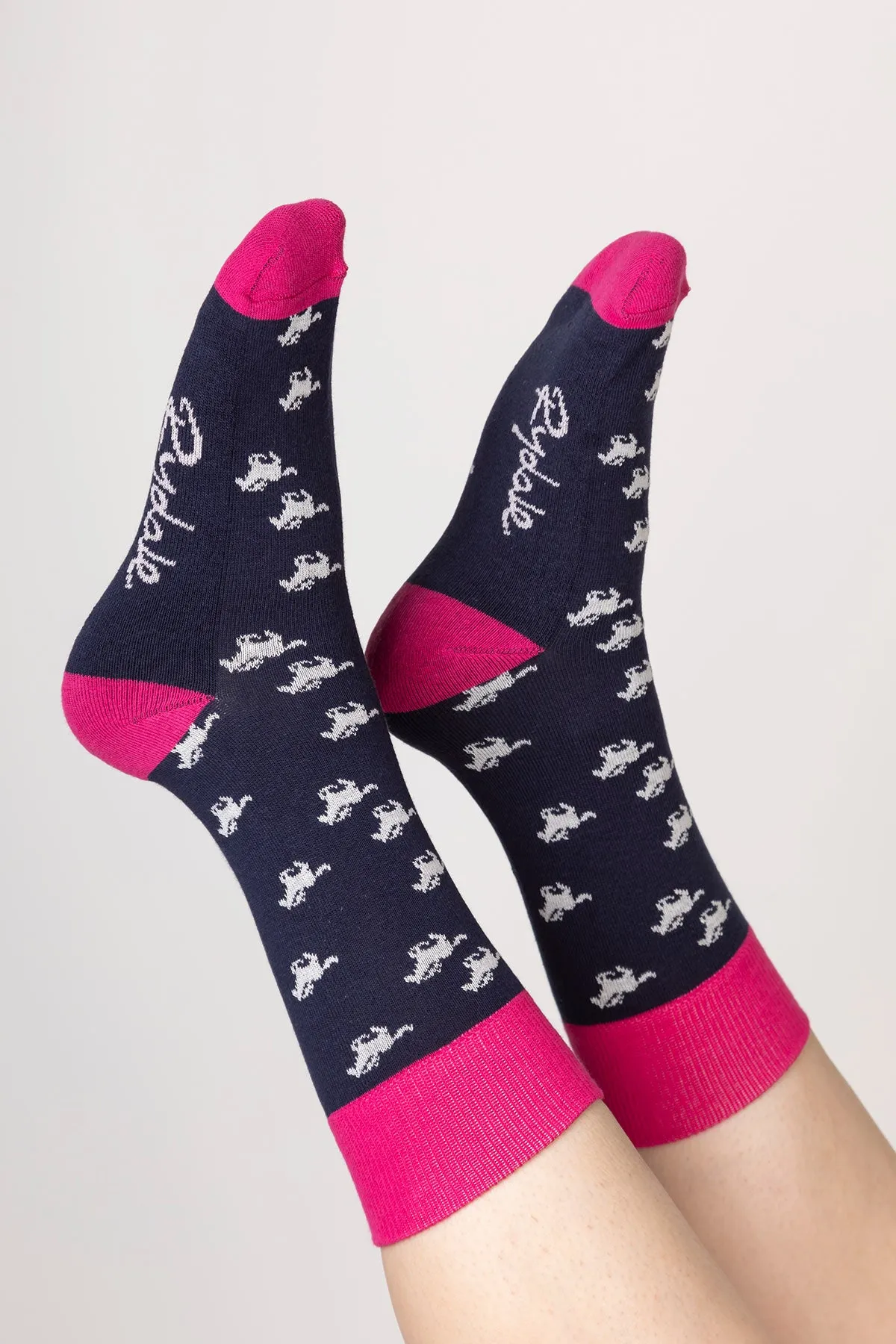 Ladies Galloping Horse Ankle Socks