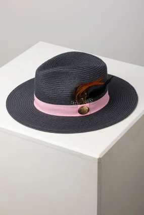 Ladies Panama Hat with Feather - Aislaby