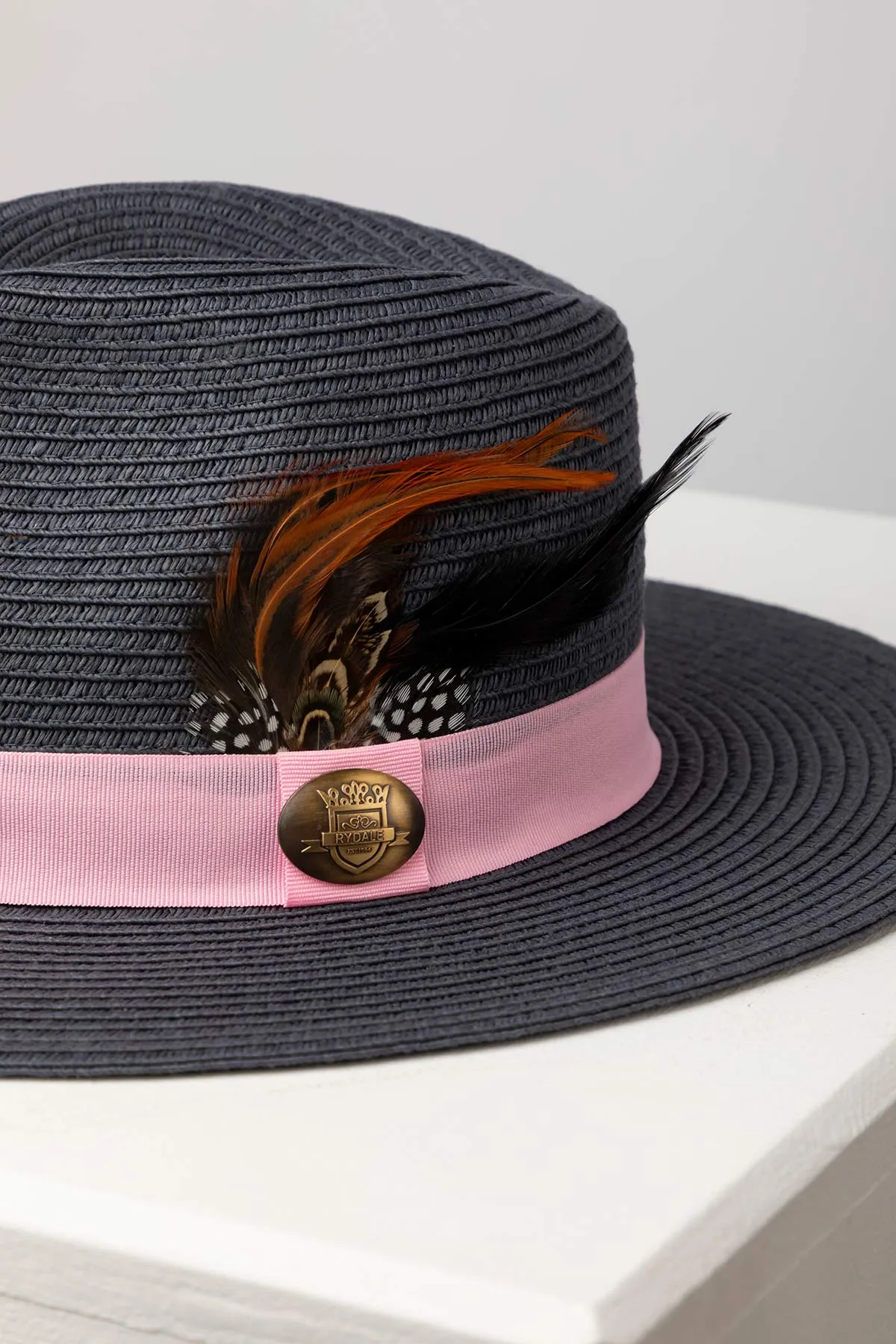 Ladies Panama Hat with Feather - Aislaby