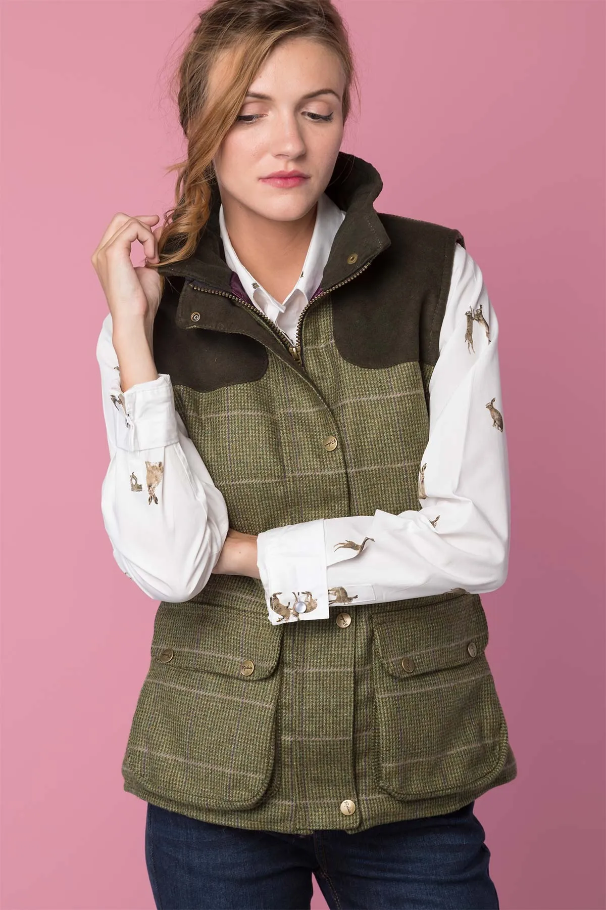 Ladies Tweed Gilet - Bramham