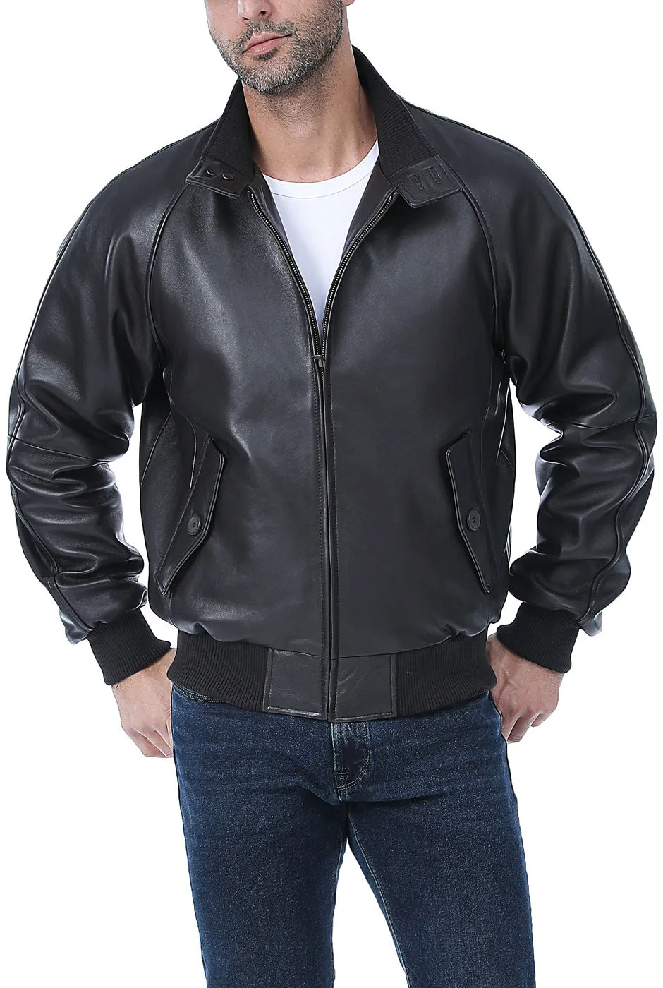 Landing Leathers Men WWII Leather Bomber Jacket