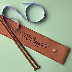 Leather Knitting Needle Holder - Knit Happens