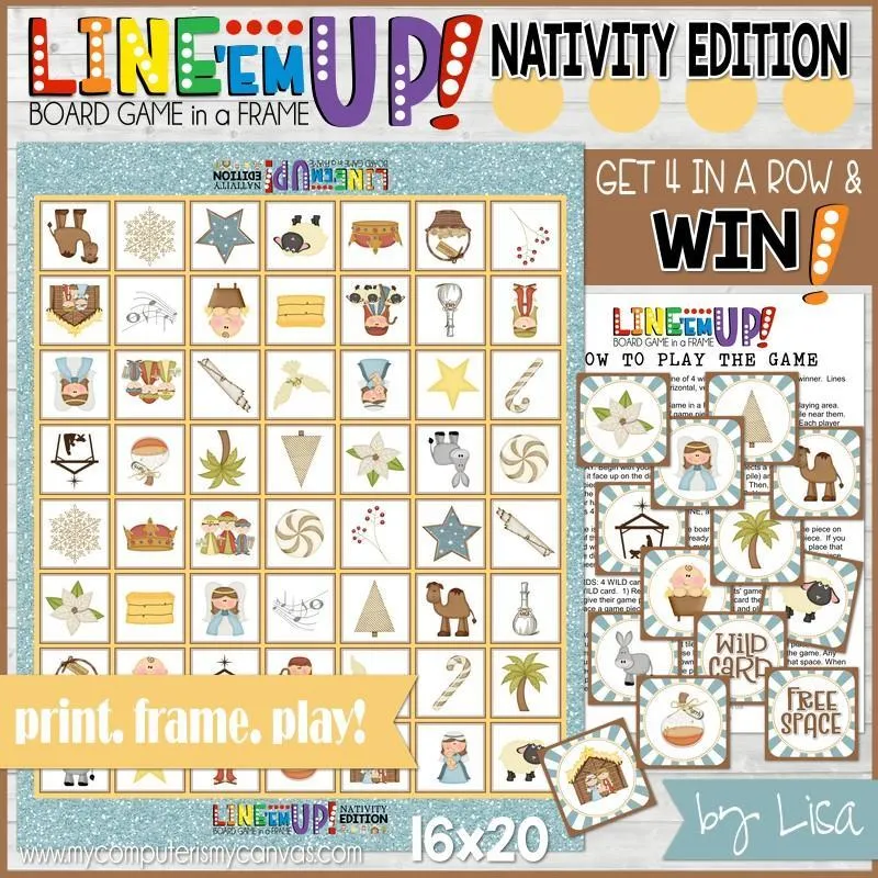 LINE 'Em UP! {NATIVITY} PRINTABLE Game