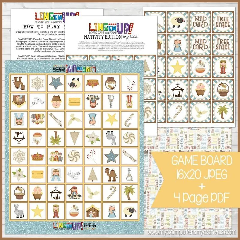 LINE 'Em UP! {NATIVITY} PRINTABLE Game