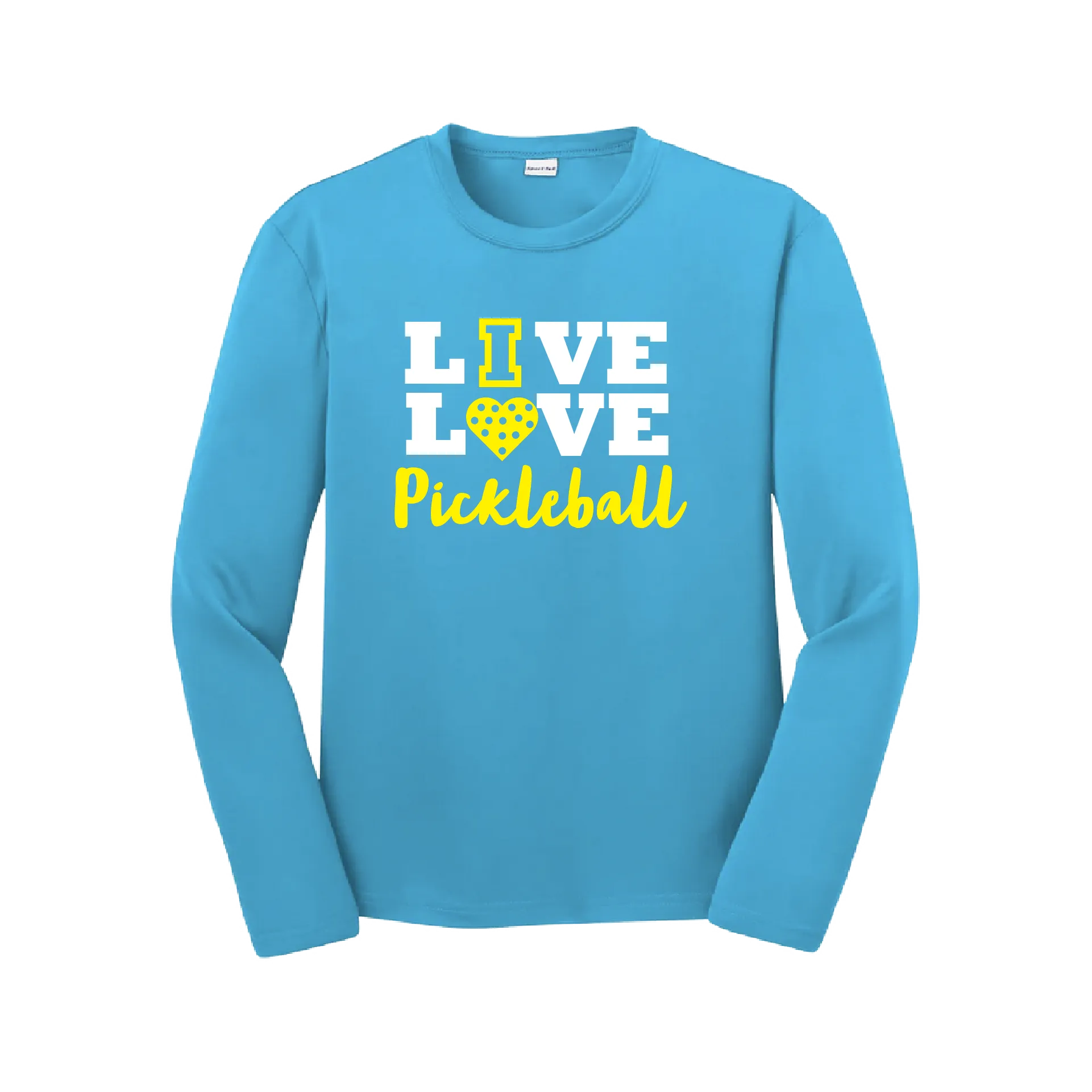 Live Love Pickleball | Youth Long Sleeve Atheletic Shirt | 100% Polyester