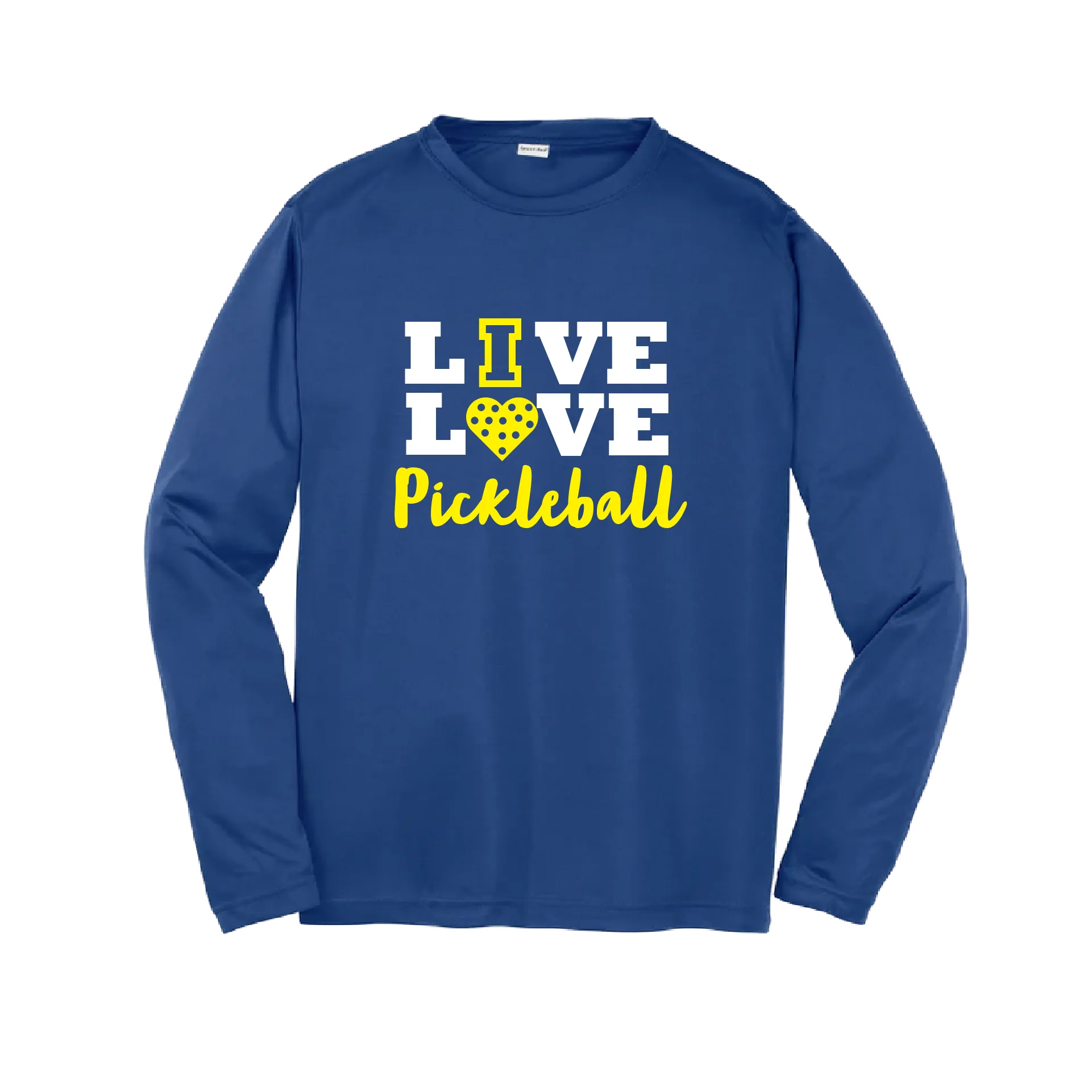 Live Love Pickleball | Youth Long Sleeve Atheletic Shirt | 100% Polyester