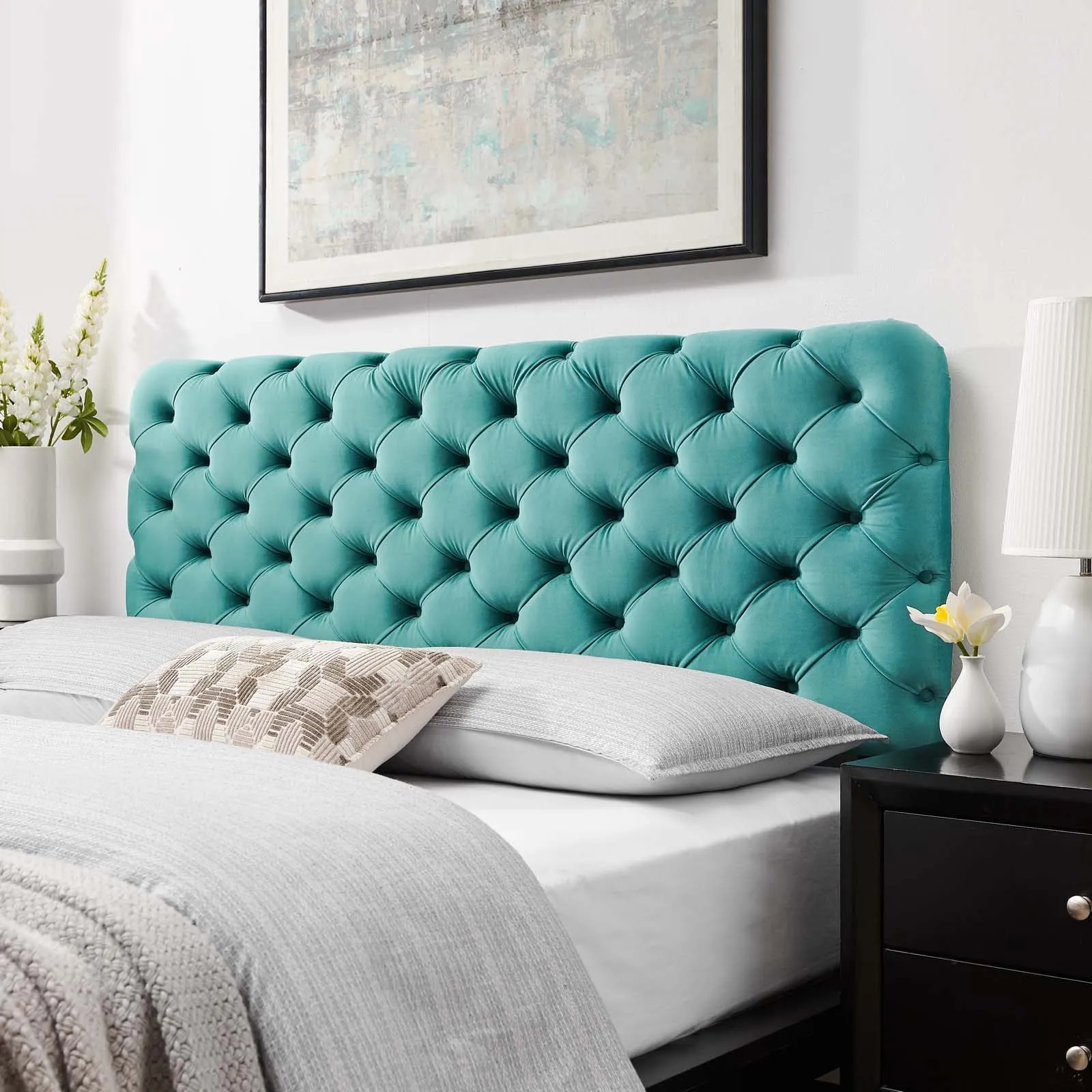 Lizzy Tufted Performance Velvet Headboard