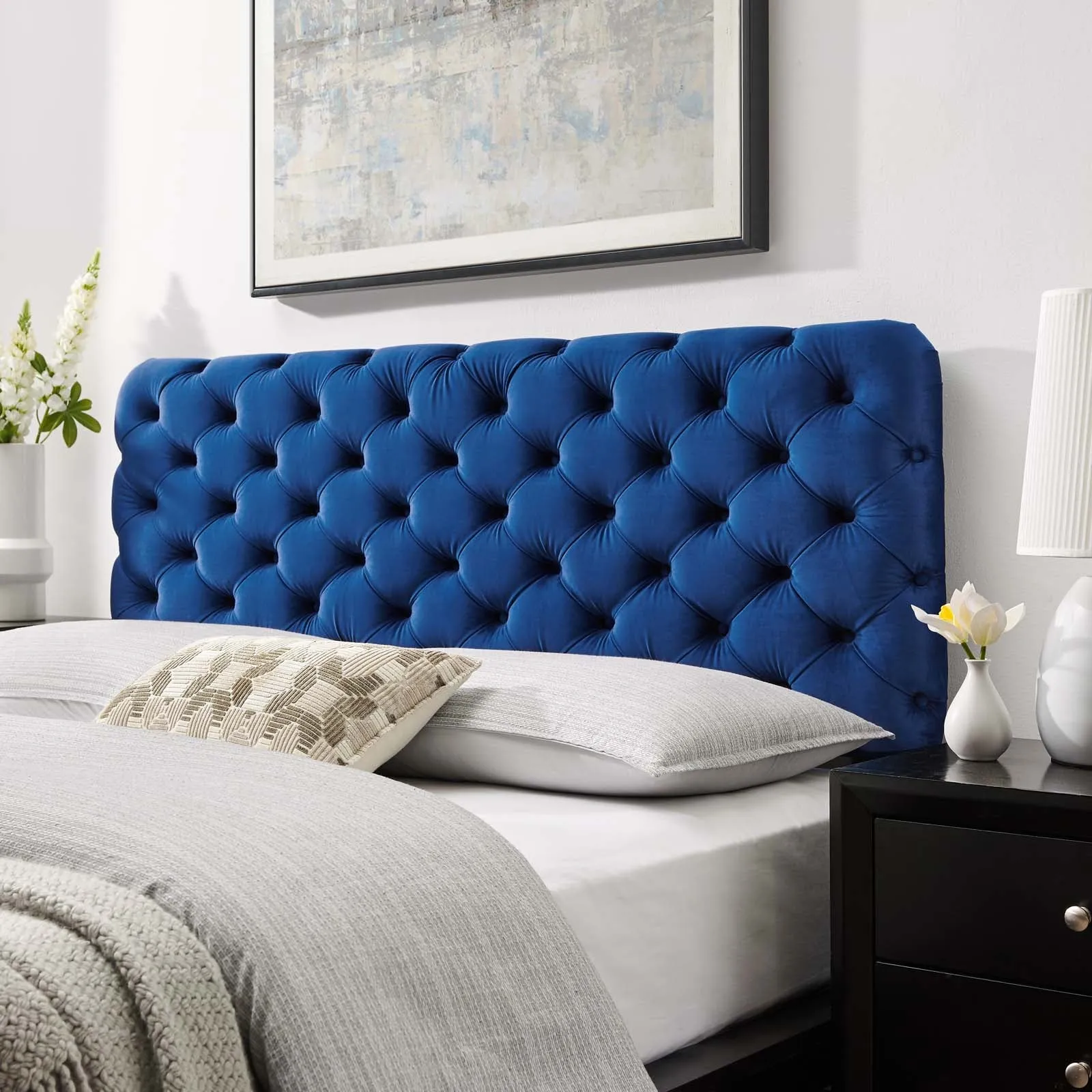 Lizzy Tufted Performance Velvet Headboard