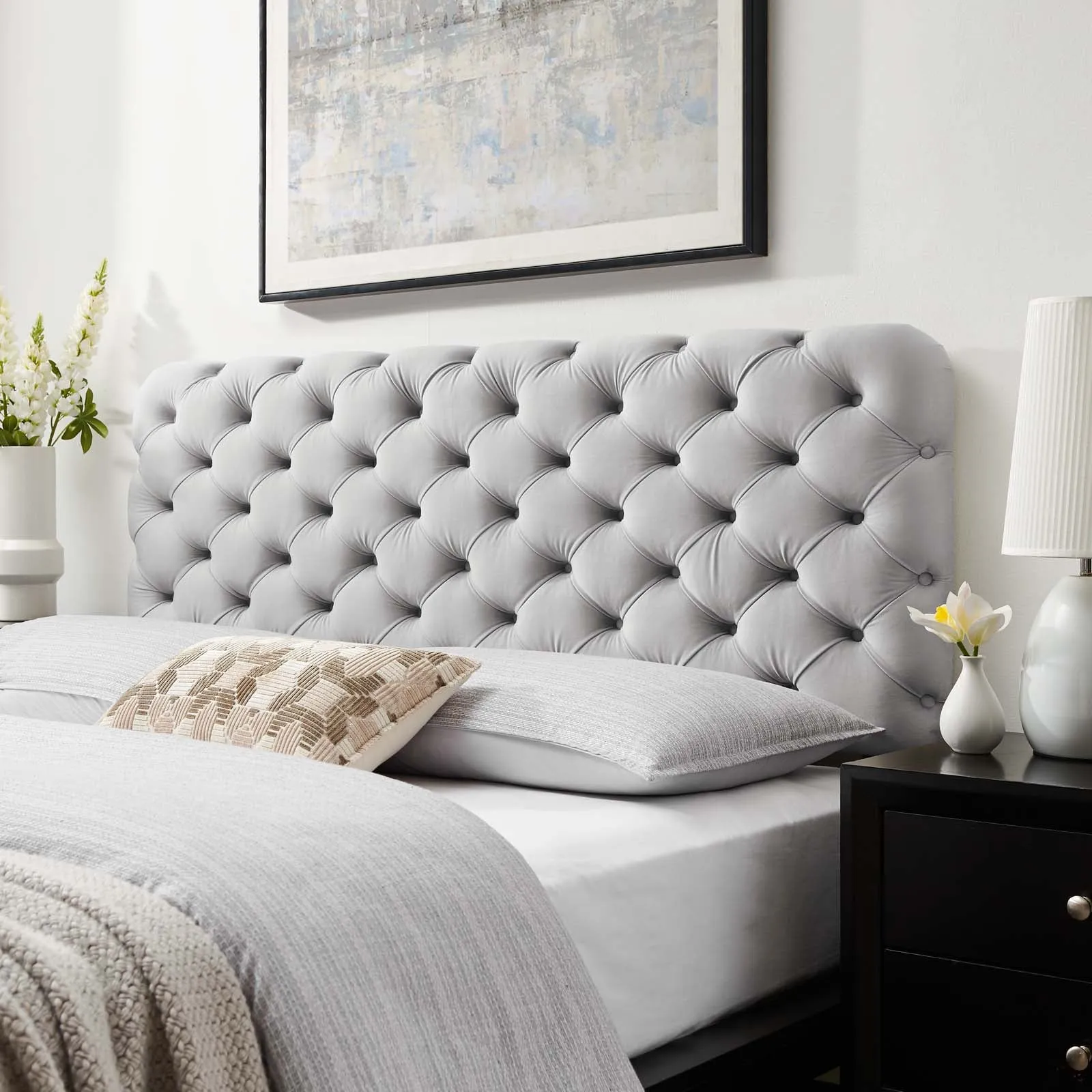 Lizzy Tufted Performance Velvet Headboard