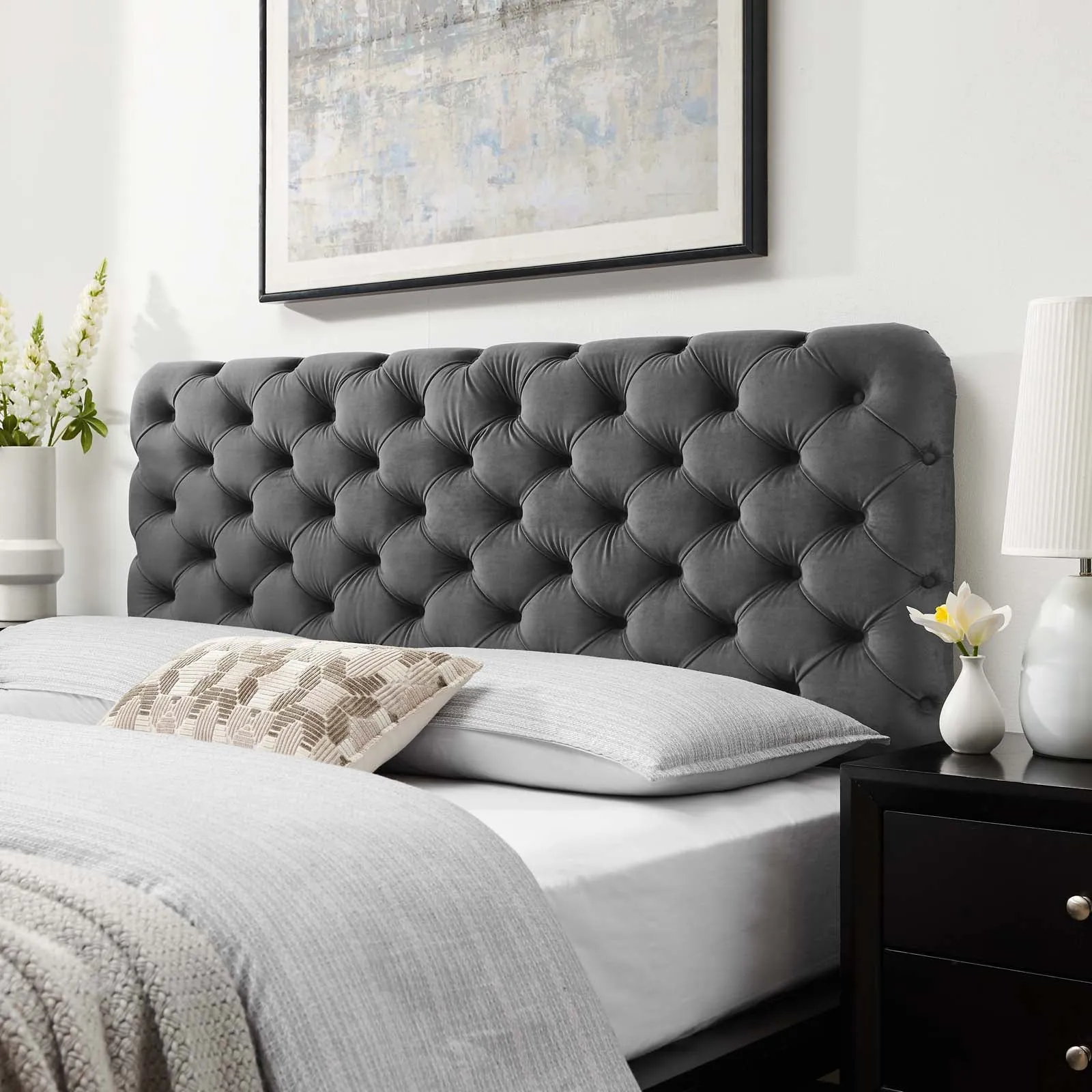 Lizzy Tufted Performance Velvet Headboard