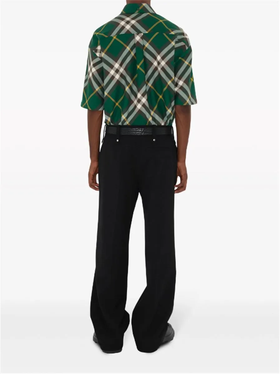 LOGO-EMBROIDERED PLAID SHIRT