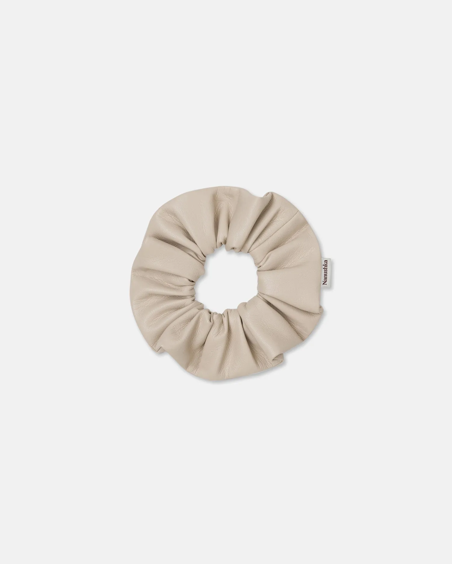 Lou - Okobor™ Alt-Leather Scrunchie - Creme