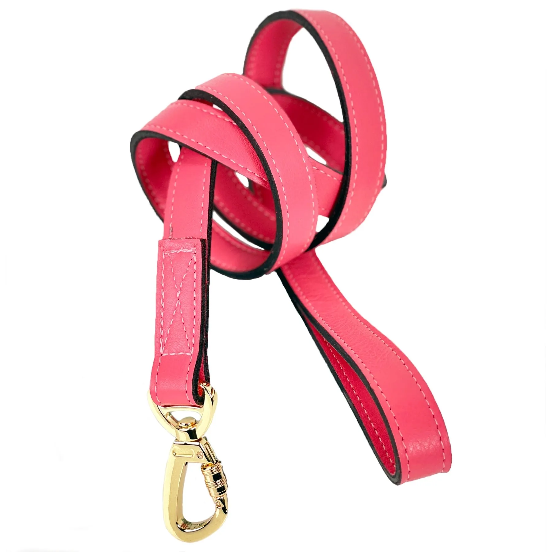 Mayfair Dog Leash in Petal Pink & Gold