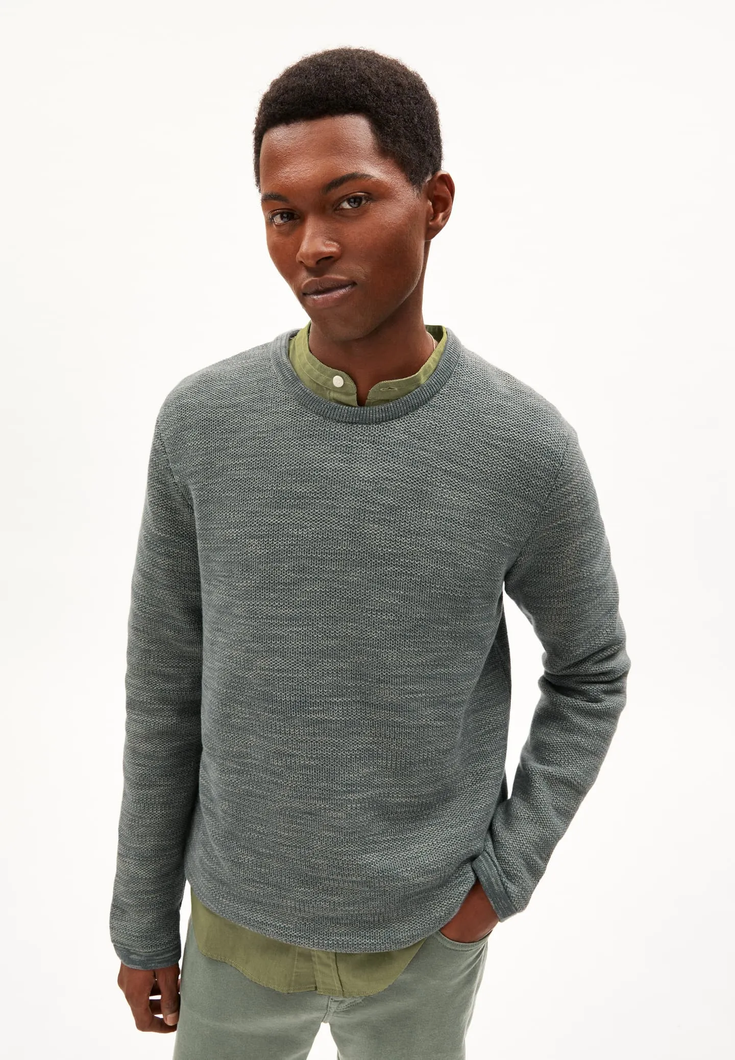 Men's Tolaa Sweater in Space Steel