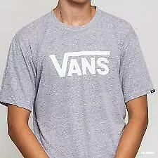 Mens Vans T-Shirt Classic Black White Blue Shirt Print Short XS,S,M,LG,XL XXL