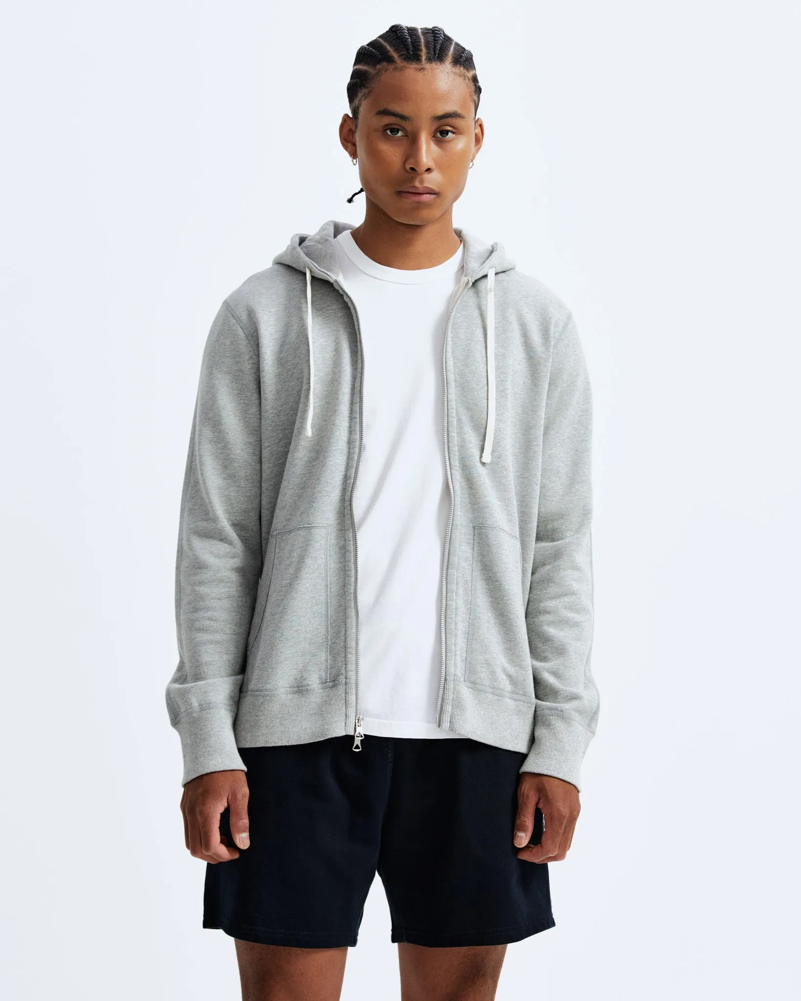 Midweight Terry Slim Zip Hoodie