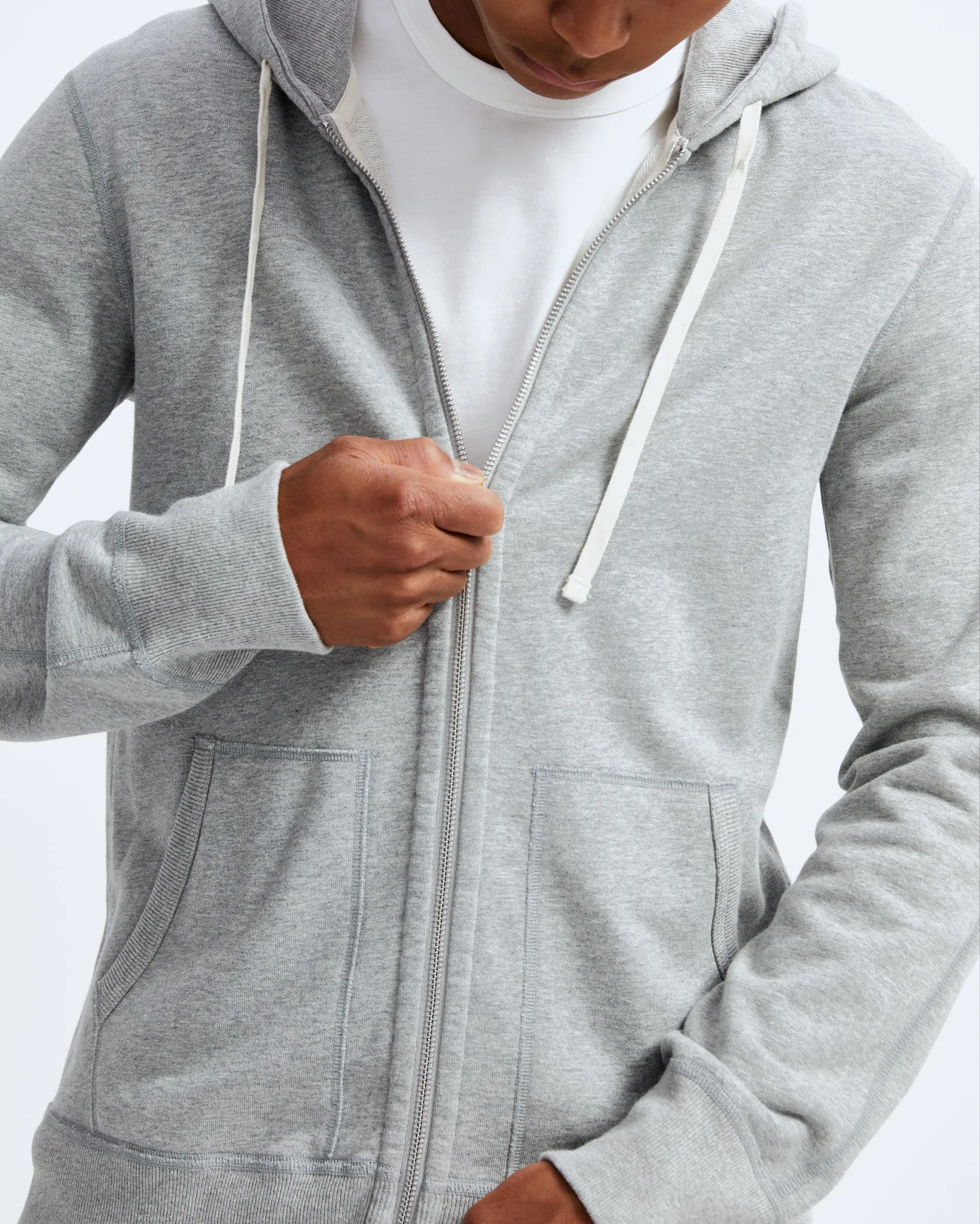 Midweight Terry Slim Zip Hoodie