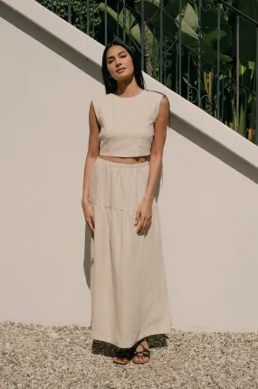 Millie Skirt/Dress in Oatmeal Linen