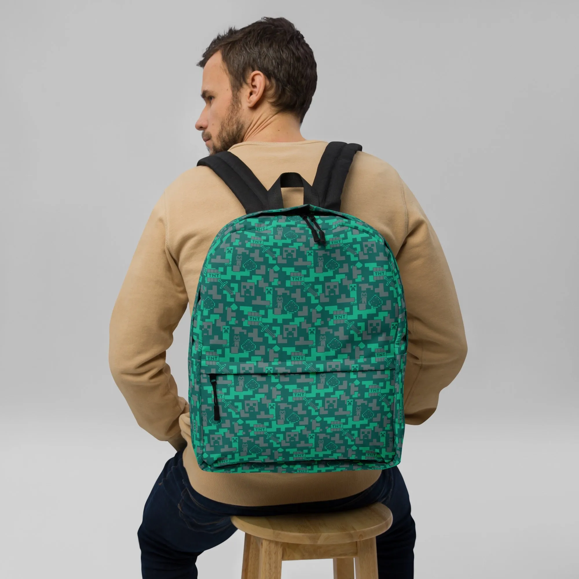 Minecraft Creeper Camo Backpack