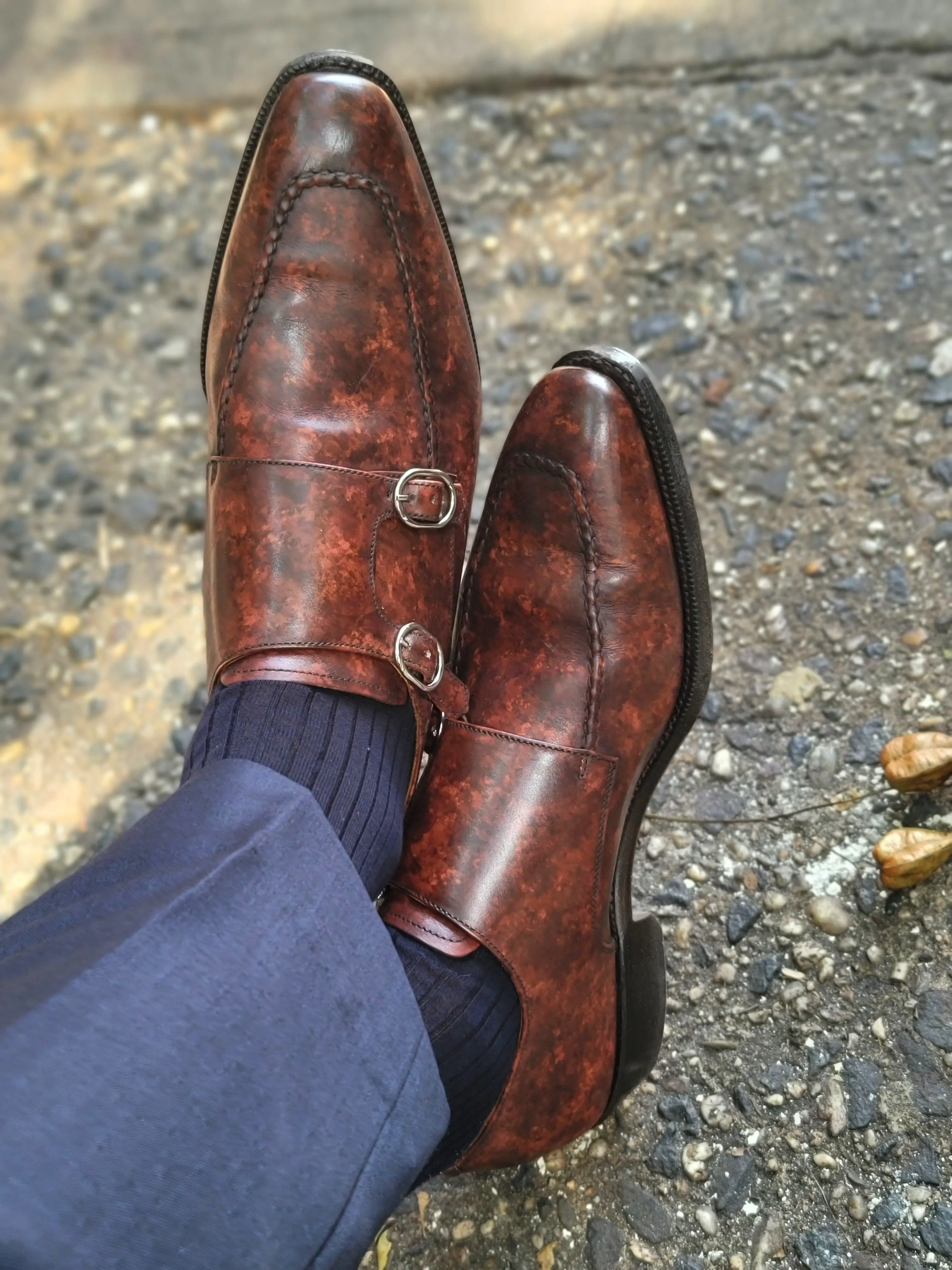 Montlake - MTO - Walnut Marble Patina - LPB Last - Single Leather Sole