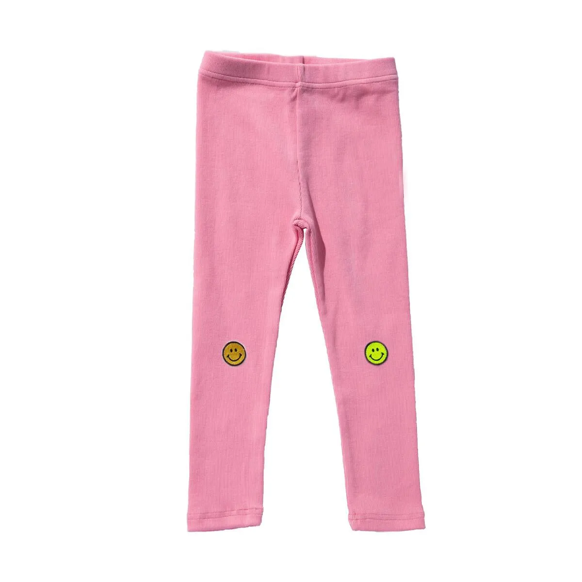 multi smile leggings | pink