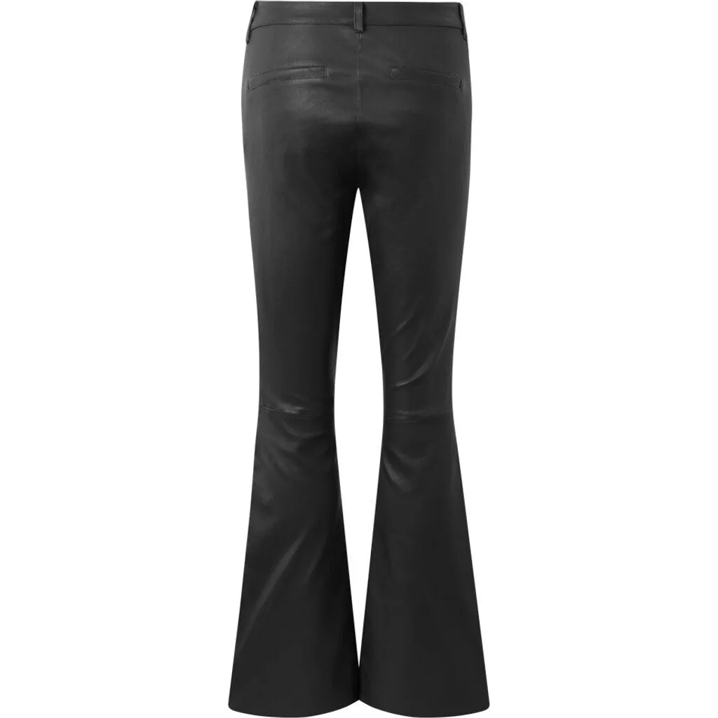 Must-have RW Allison flare leather pants / 50956 - Black (Nero)