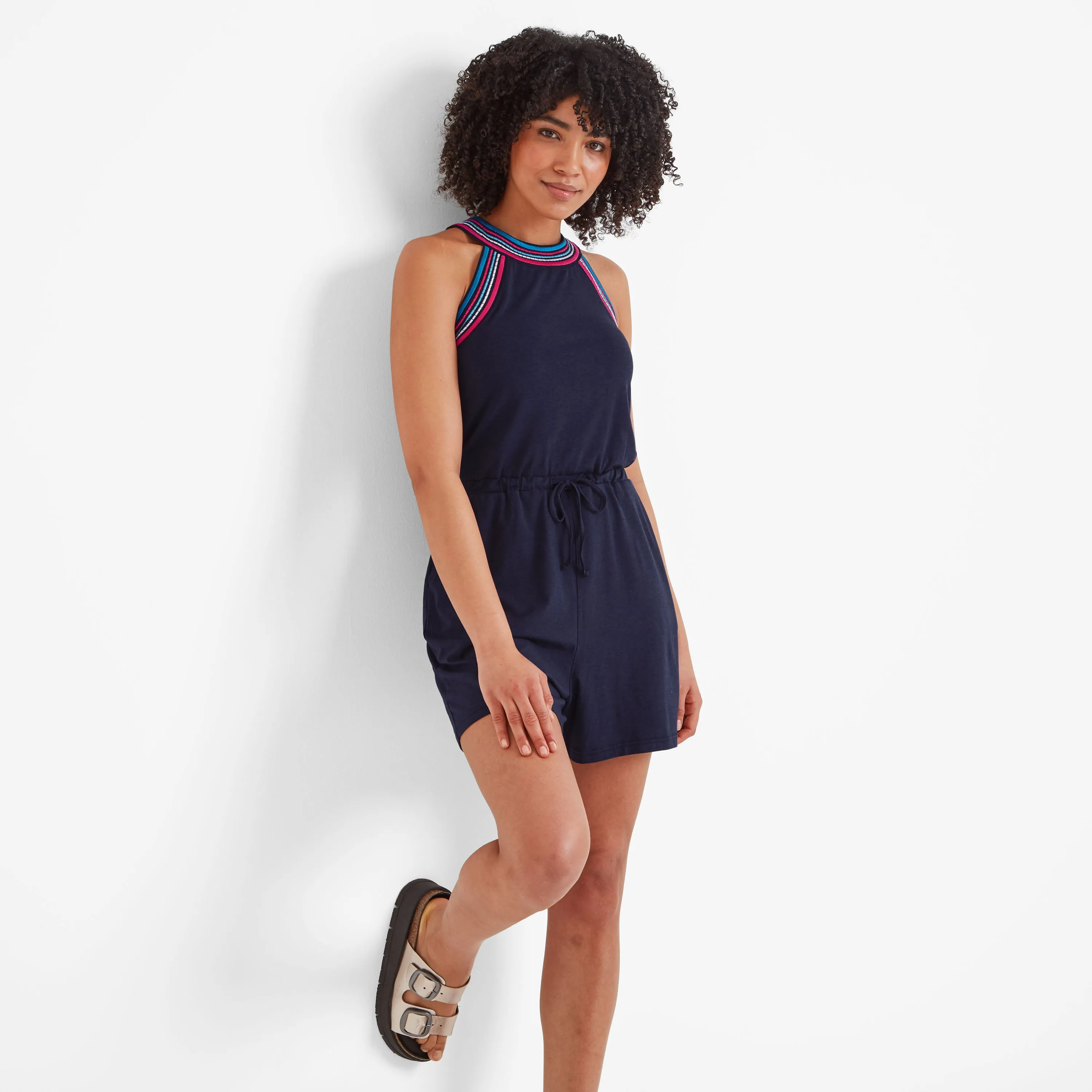 Nadine Womens Playsuit - Dark Indigo