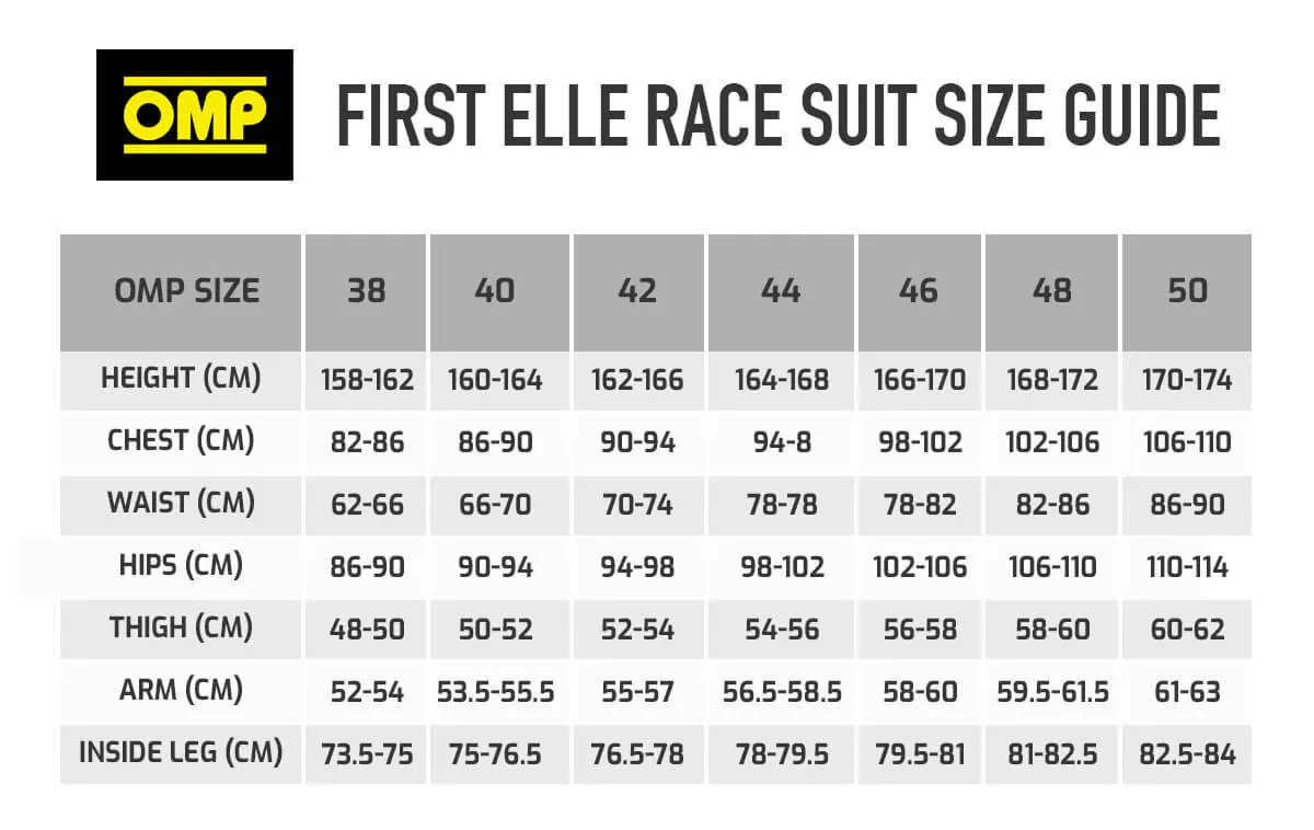 OMP FIRST ELLE Racing Suit, FIA and SFI Approved