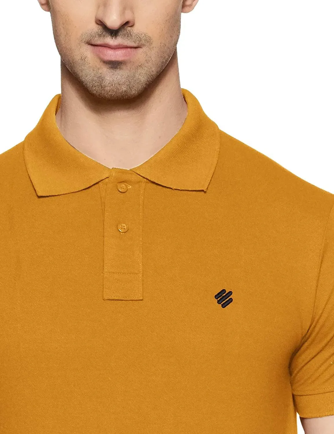 ONN Men's Cotton Polo T-Shirt (Pack of 2) in Solid Bright Blue-Mustard colours