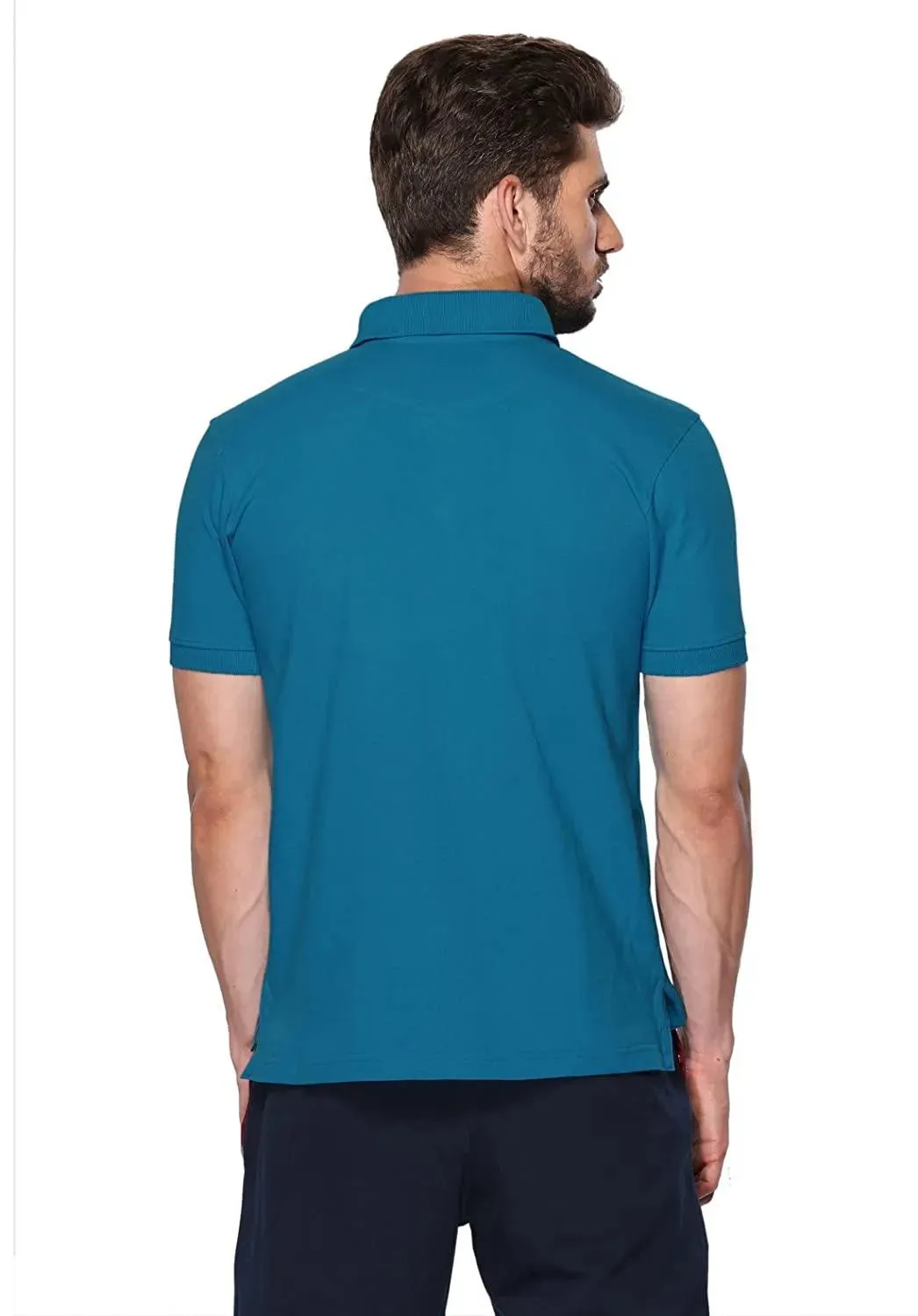 ONN Men's Cotton Polo T-Shirt (Pack of 2) in Solid Bright Blue-Mustard colours