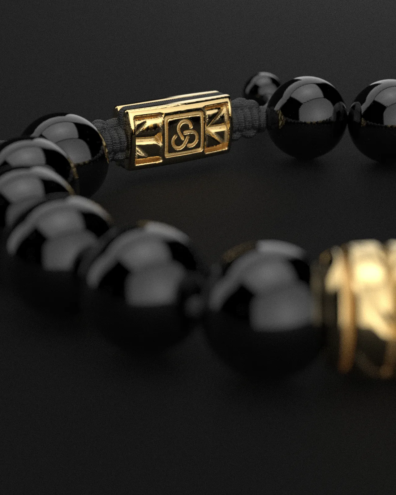 Onyx Bracelet 12mm | Woven