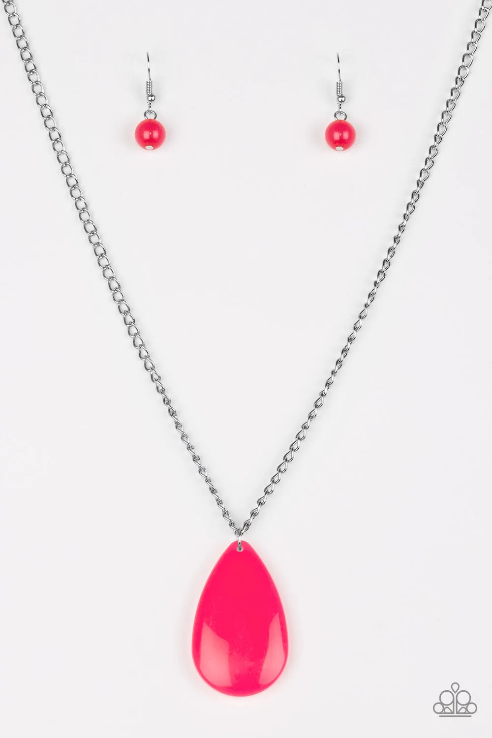 Paparazzi Accessories  - So Pop - You - Lar  #N273 Peg - Pink Necklace