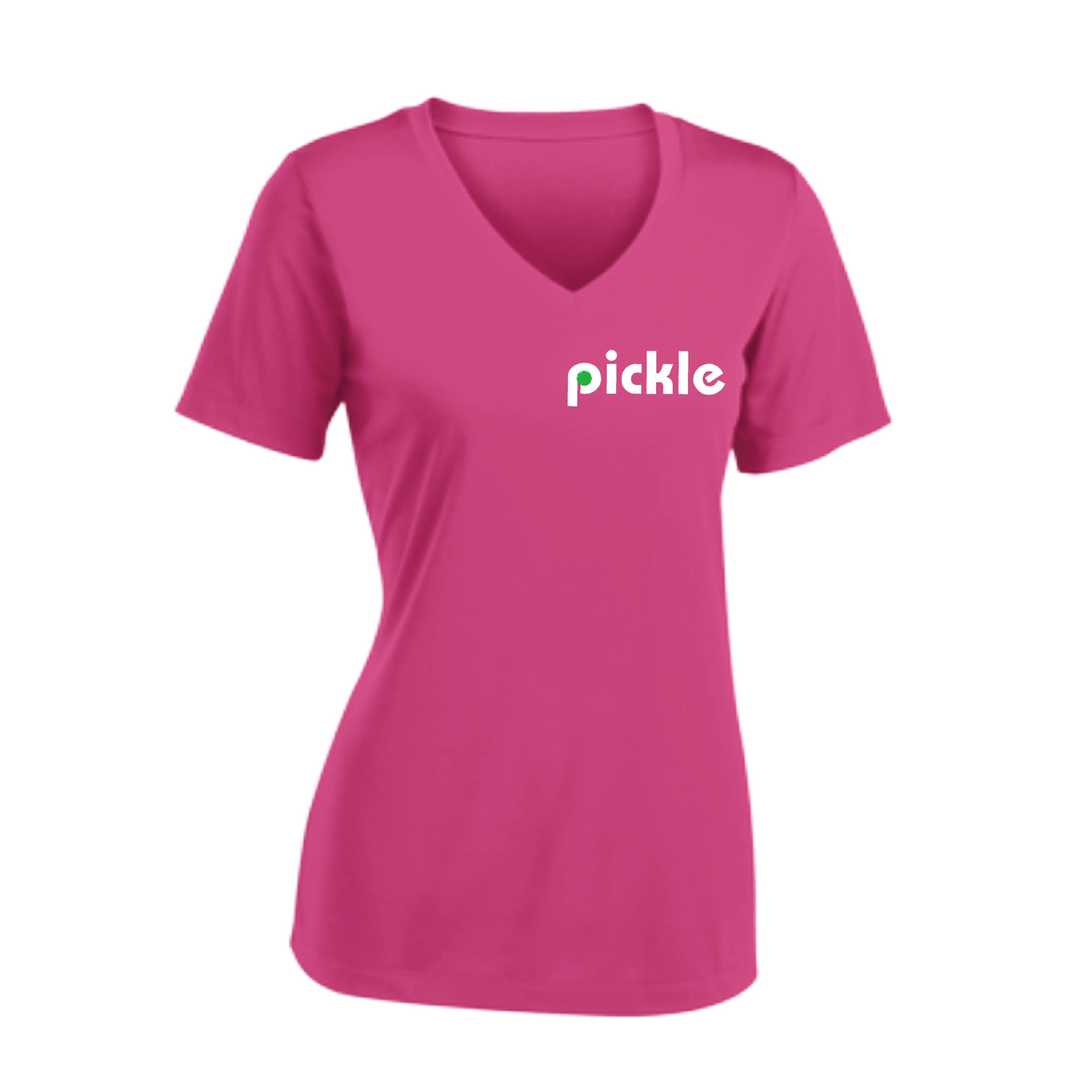 Pickle (Customizable) | Women's Short Sleeve V-Neck Pickleball Shirts | 100% Polyester