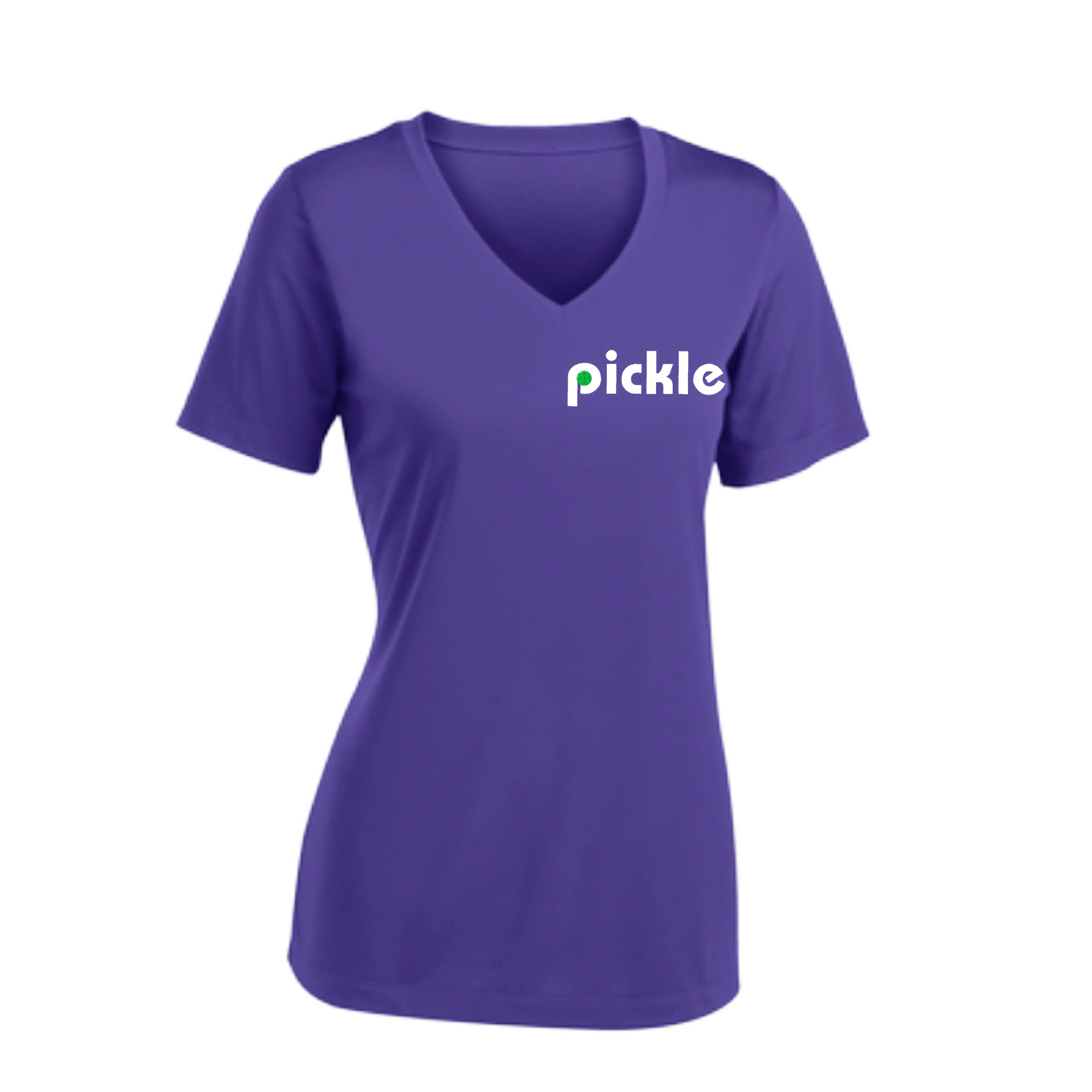 Pickle (Customizable) | Women's Short Sleeve V-Neck Pickleball Shirts | 100% Polyester