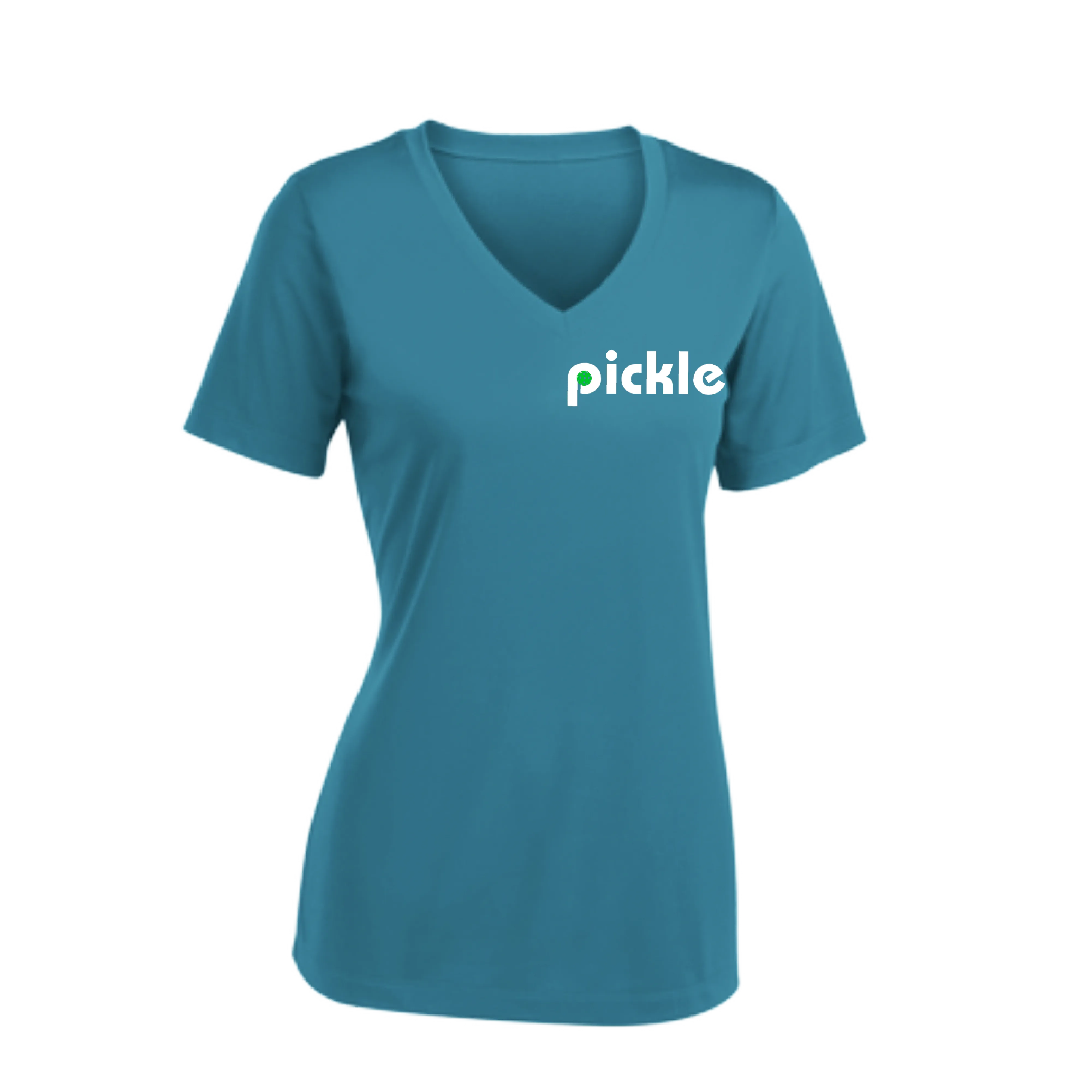 Pickle (Customizable) | Women's Short Sleeve V-Neck Pickleball Shirts | 100% Polyester