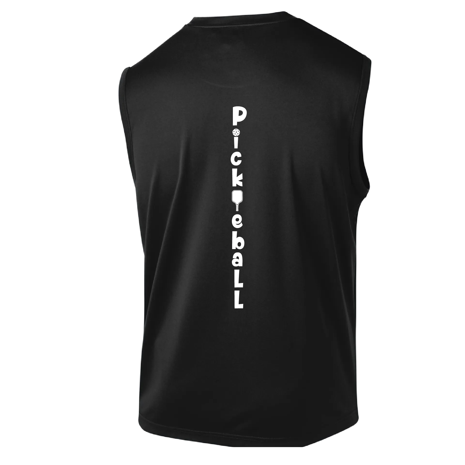 Pickleball (Vertical) Customizable | Men's Sleeveless Athletic Pickleball Shirt | 100% Polyester