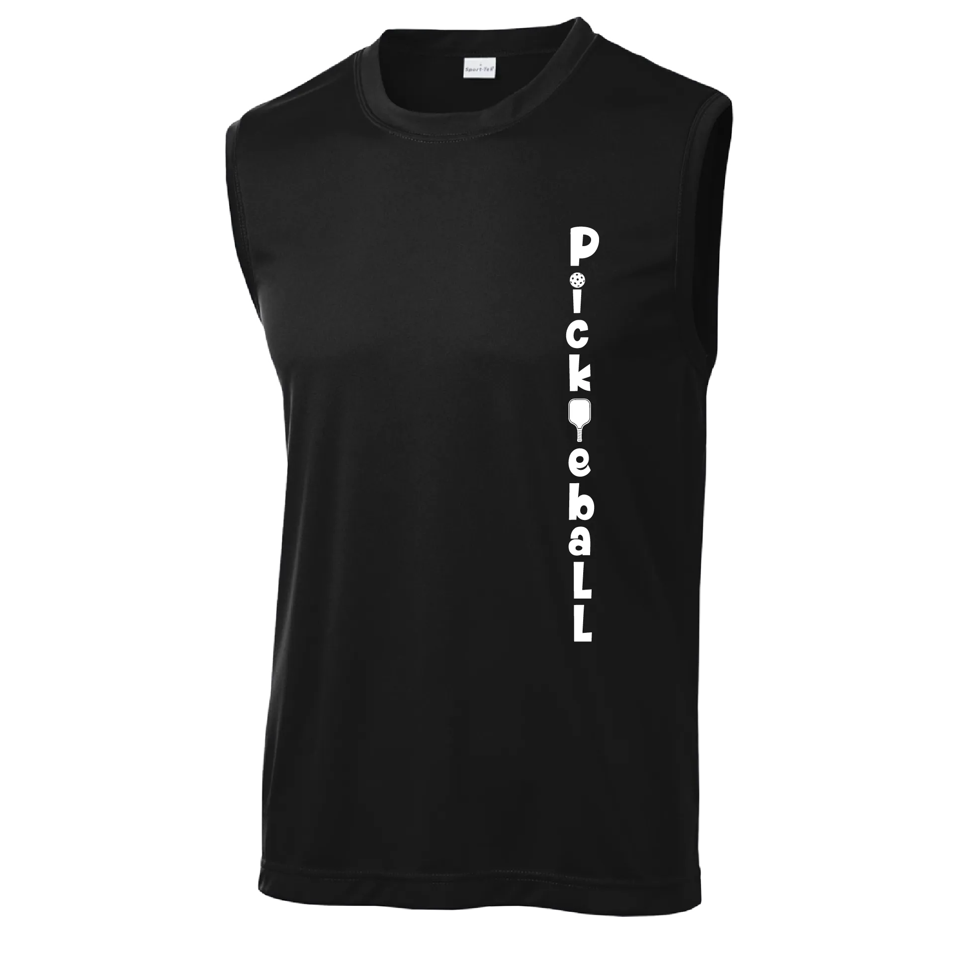 Pickleball (Vertical) Customizable | Men's Sleeveless Athletic Pickleball Shirt | 100% Polyester