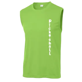 Pickleball (Vertical) Customizable | Men's Sleeveless Athletic Pickleball Shirt | 100% Polyester