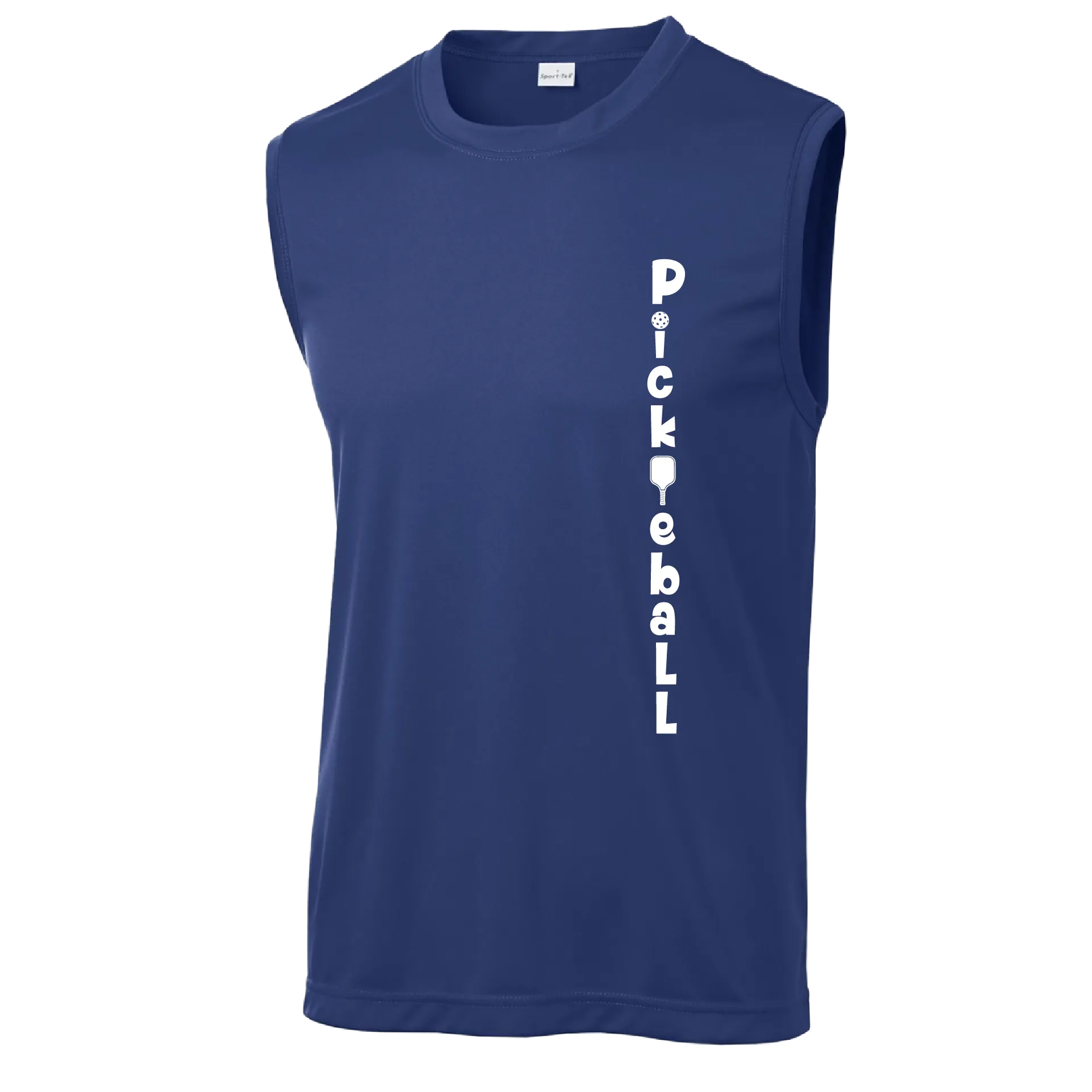 Pickleball (Vertical) Customizable | Men's Sleeveless Athletic Pickleball Shirt | 100% Polyester