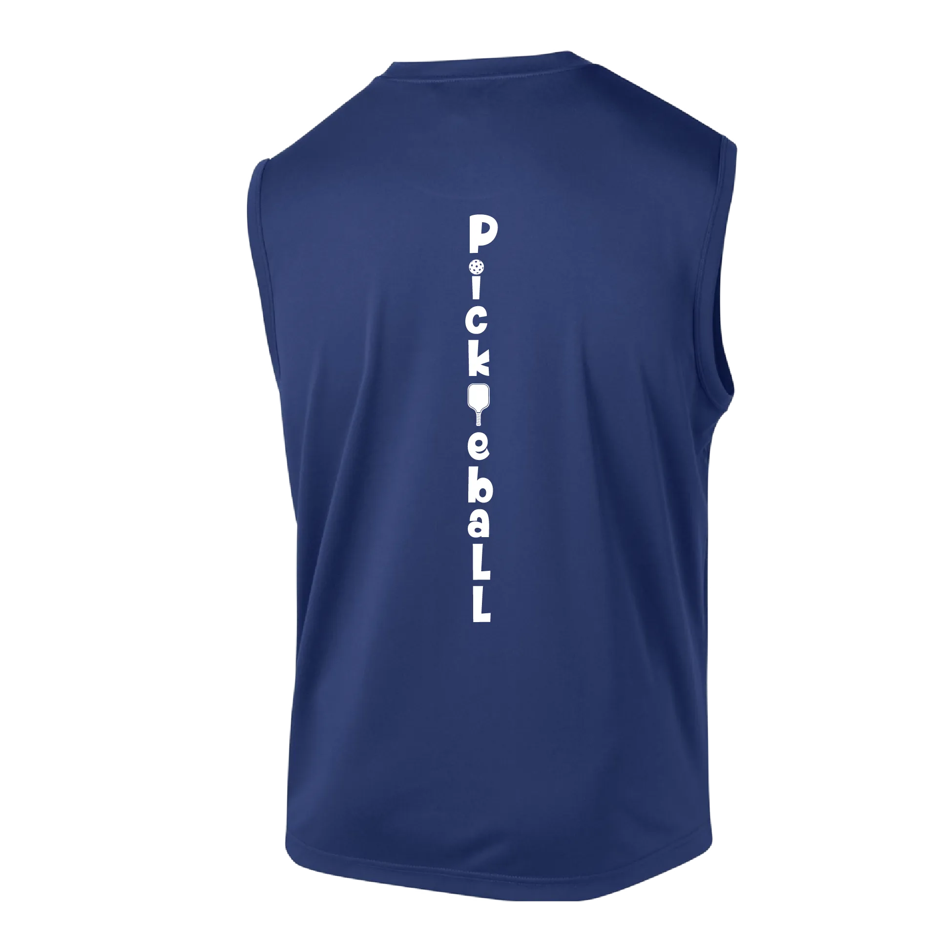 Pickleball (Vertical) Customizable | Men's Sleeveless Athletic Pickleball Shirt | 100% Polyester